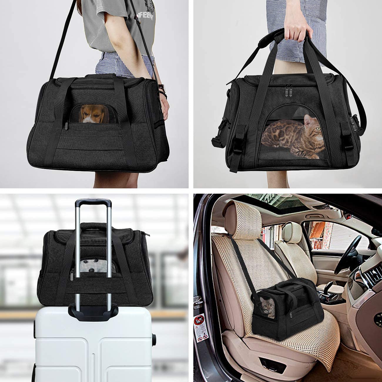 PRO Airline Approved Pets, Puppy and Cat Carrier Bag - KIKA PETS