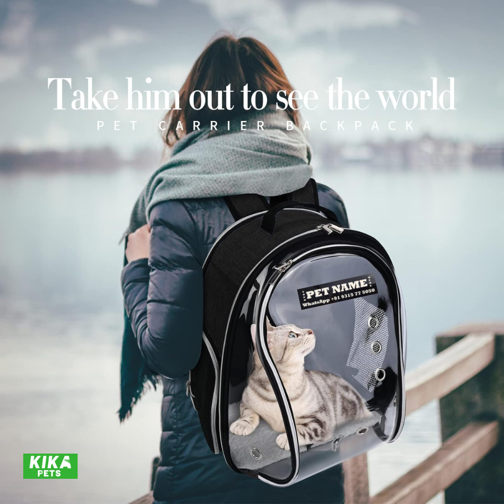 CELEB Personalized Cat Backpack Carrier Bag - KIKA PETS
