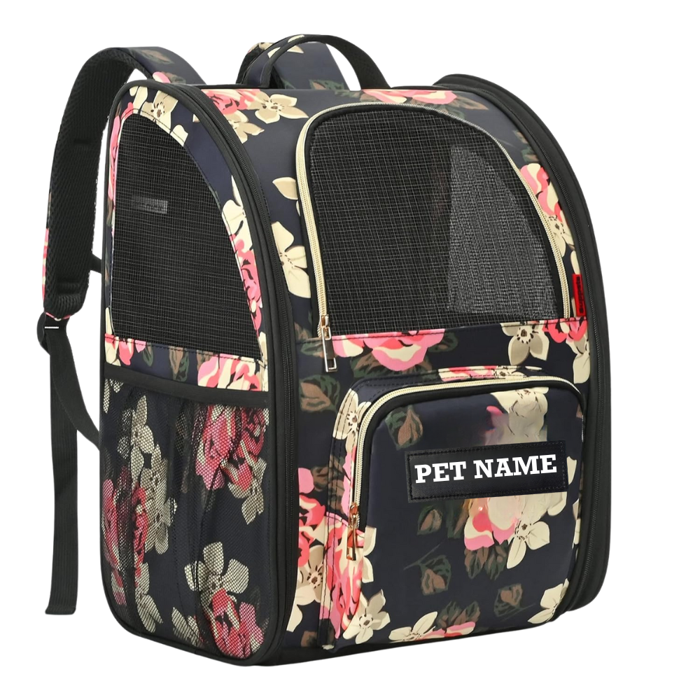 GOLDFINCH Cat and Dog Bag Backpack Carrier (French Peony) KIKA Pets