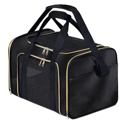 AeroNest Midnight Black pet carrier bag for cats and small dogs, M size