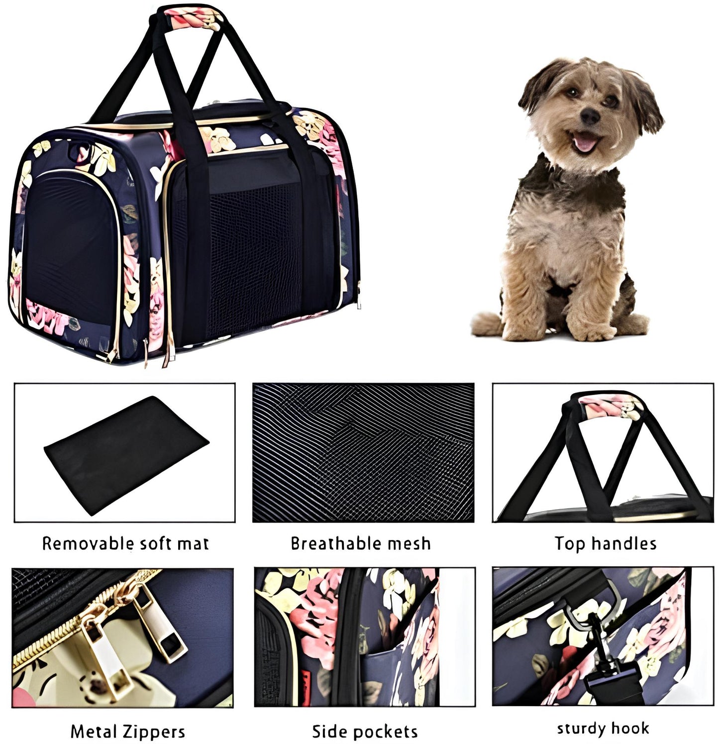GOLDFINCH Duffel Dog & Cat Bag Carrier (Akasa Airline approved - M size)