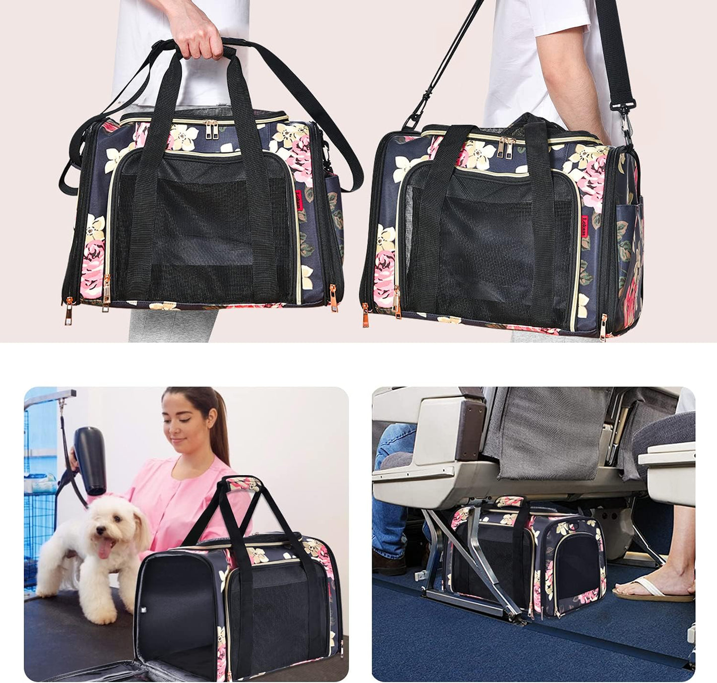 GOLDFINCH Duffel Dog & Cat Bag Carrier (Akasa Airline approved - M size)