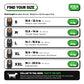 Head-Out dog backpack size guide by back length, S to XXL