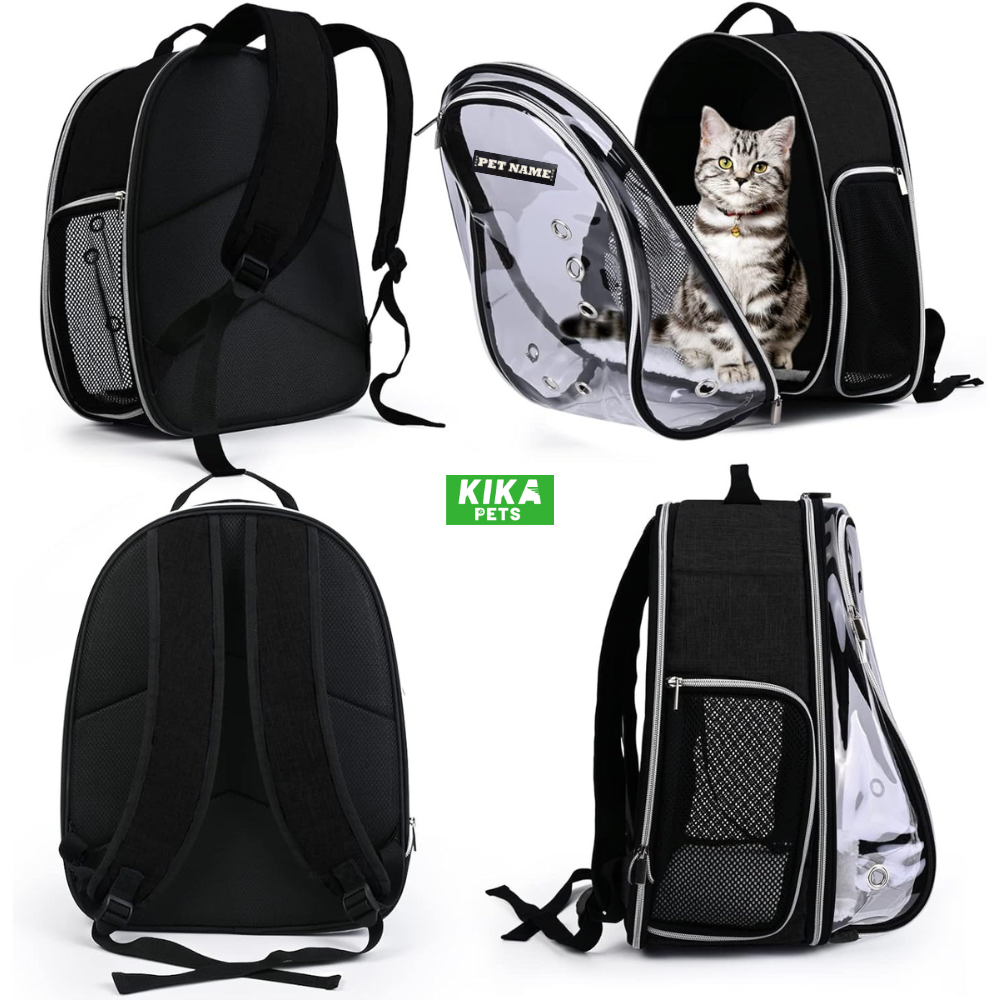 Ibiyaya Hard Rock Transparent Portable Cat Carrier Bag Pet Carriers.