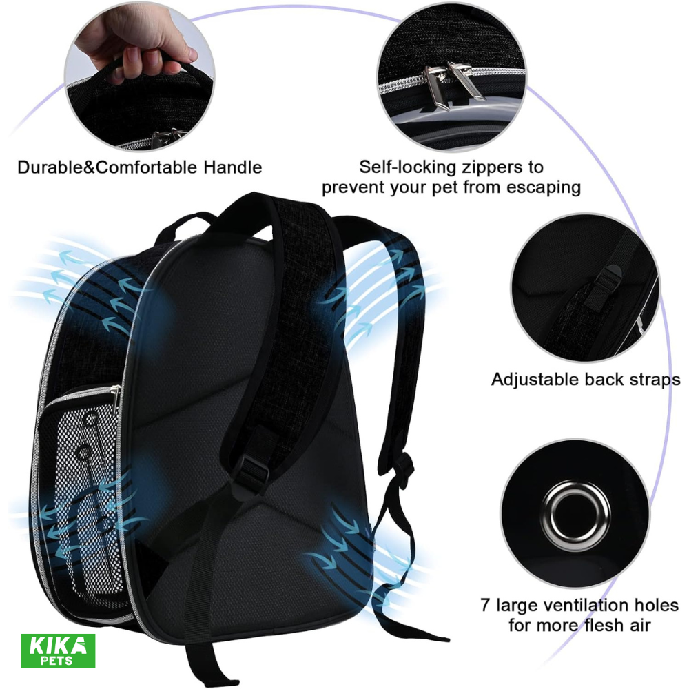 CELEB Personalized Cat Backpack Carrier Bag - KIKA PETS