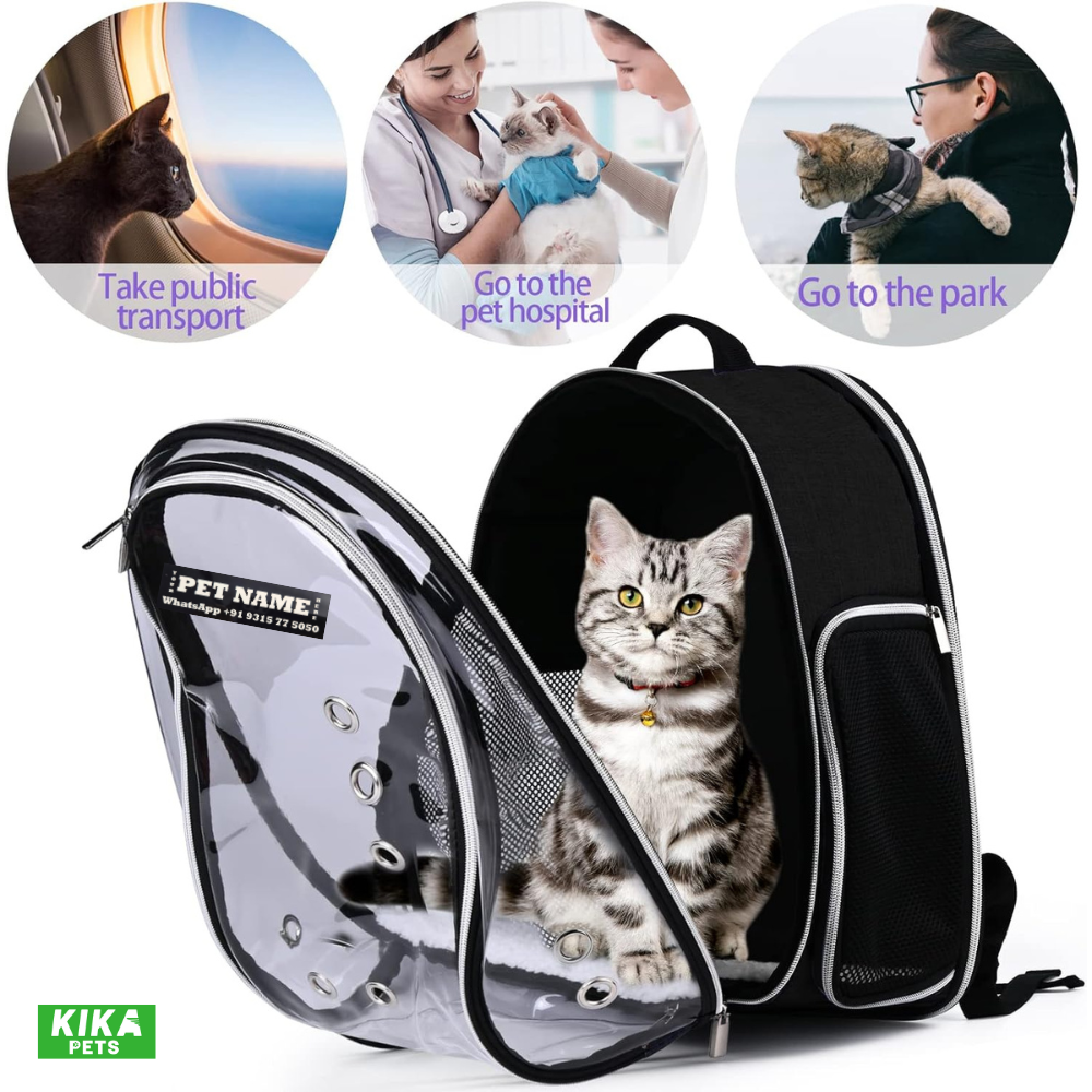 CELEB Personalized Cat Backpack Carrier Bag - KIKA PETS