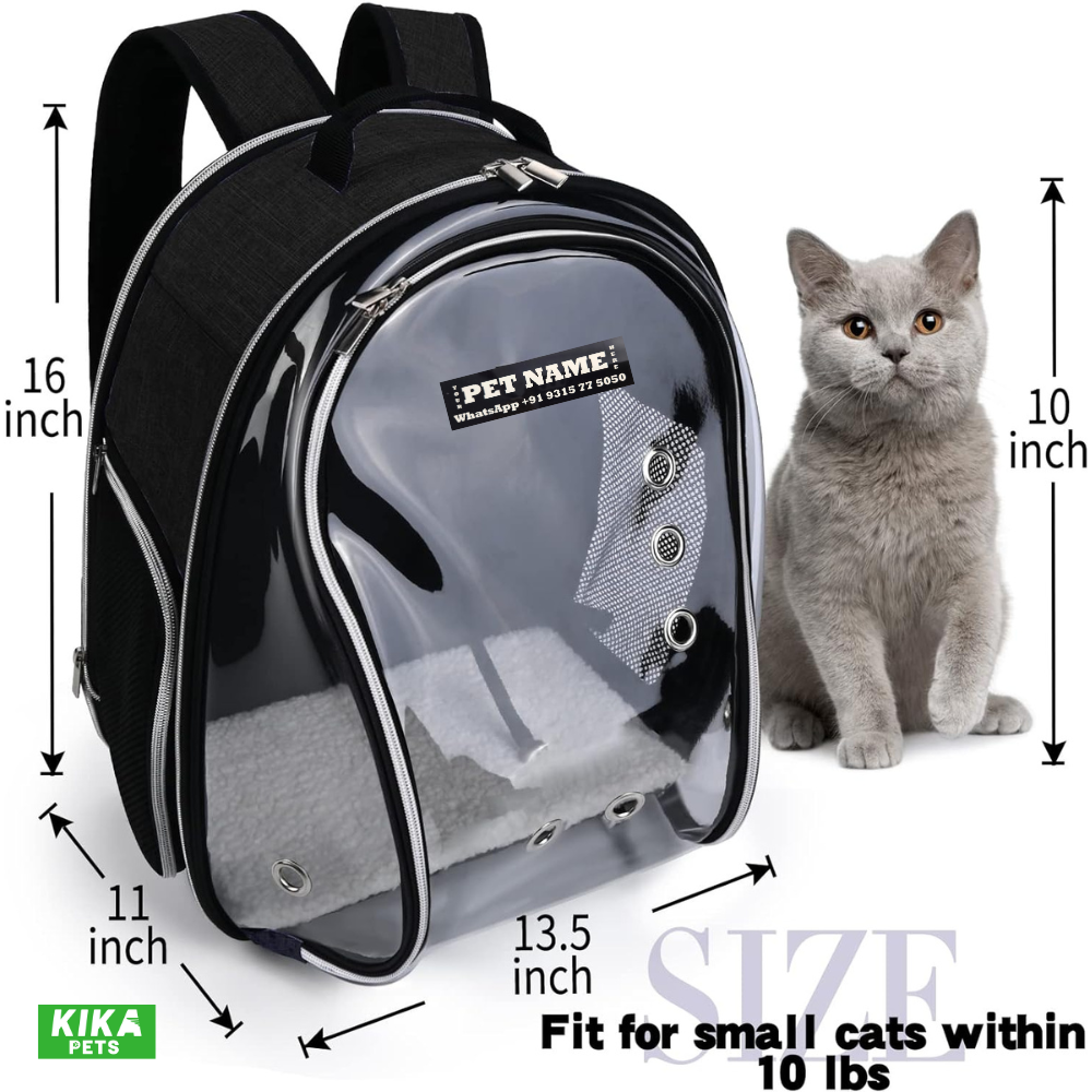 CELEB Personalized Cat Backpack Carrier Bag - KIKA PETS