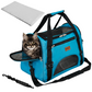 KIKA Pets AIRLINE Cat Carrier Bag, front image, with mushy bottom and detachable shoulder belt