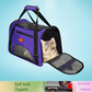 KIKA Pets AIRLINE Pet Dog Cat Carrier Bag, Indigo Purple color front image
