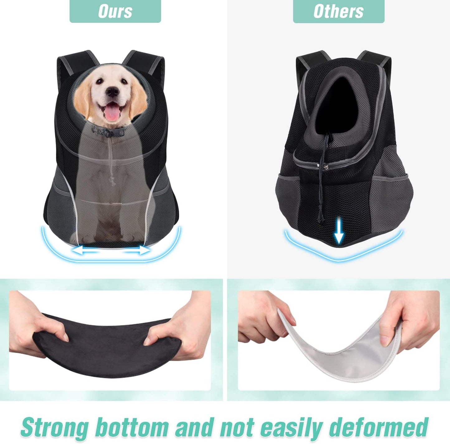 Head Out Dog Backpack Carrier Bag and Breathable Design - KIKA PETS