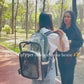 KIKA Pets CLEAR dog cat backpack carrier, on a pet date with your best friend in a park