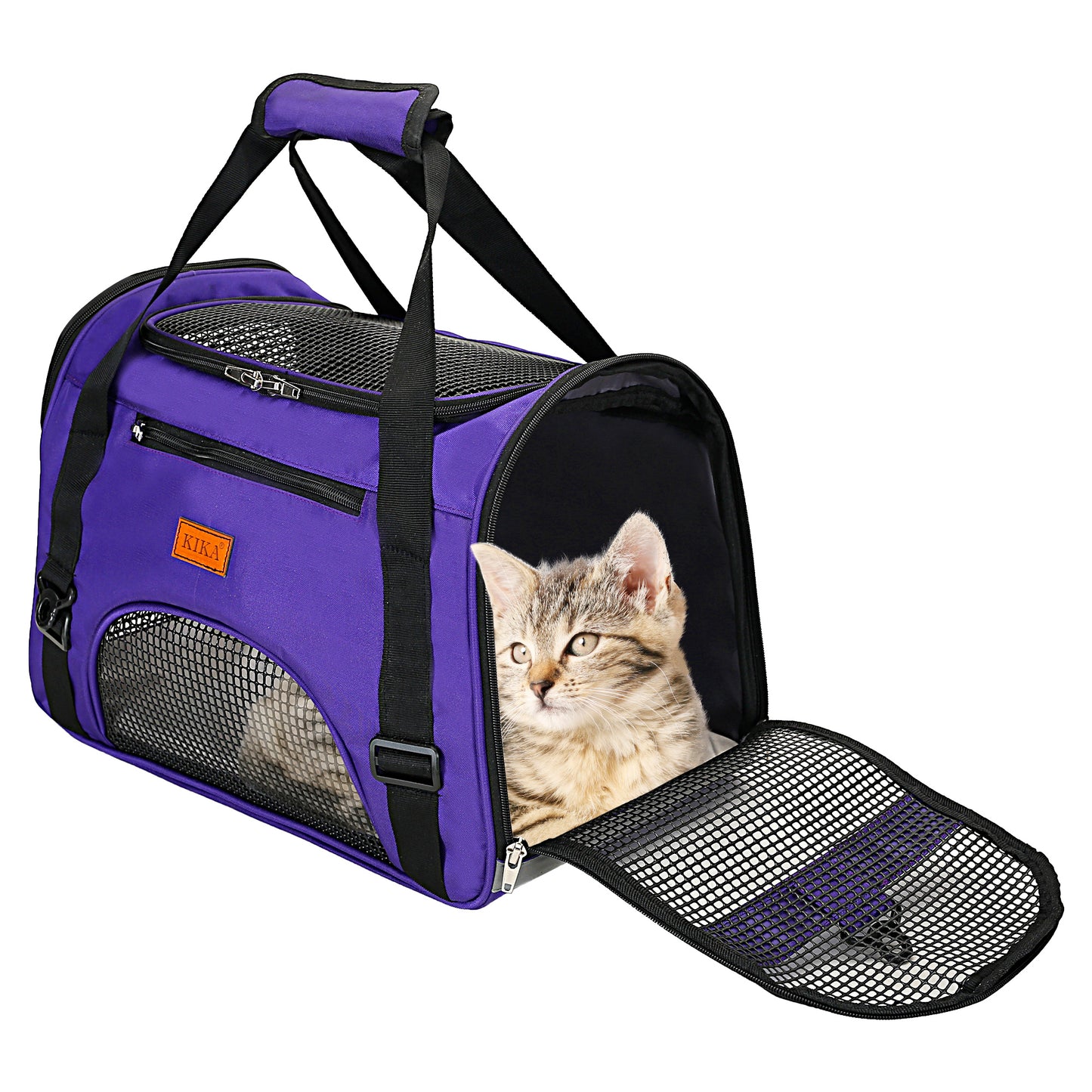 KIKA Pets AIRLINE Cat Carrier Bag, violet color