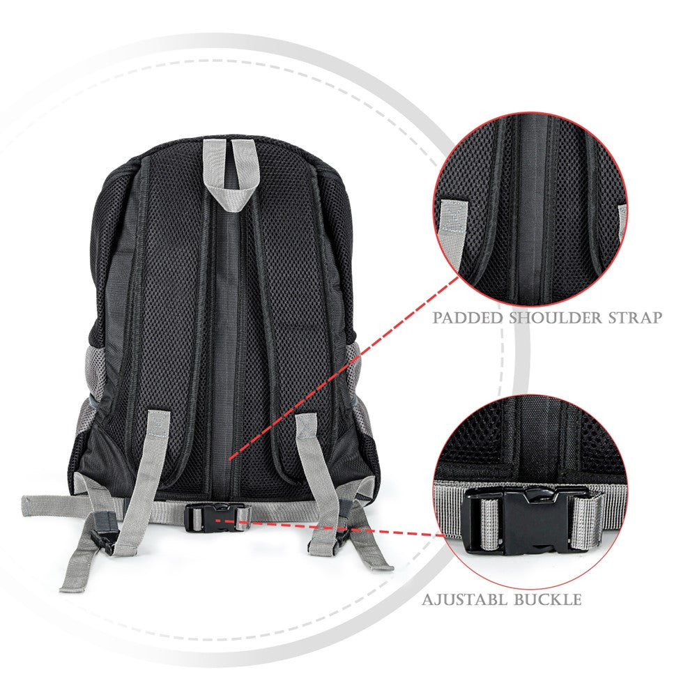 KIKA Pets Head Out Dog Backpack Carrier with detailing of back